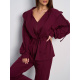 Темно-бордовый трикотажный костюм на кулиске