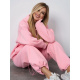 Розовый утепленный костюм свободного кроя