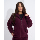 Темно-бордовый теплый костюм на молнии с брюками джоггерами