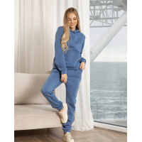 Синий спортивный костюм из трикотажа на флисе