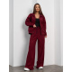Бордовый костюм из утепленной эко-замши на велюре