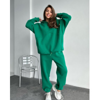 Зеленый спортивный костюм на флисе