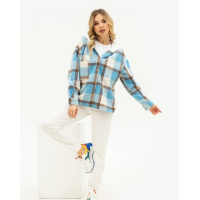 Молочный костюм с клетчатой байковой рубашкой