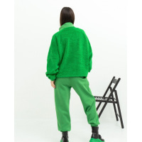 Зеленый костюм с шерстяными вставками