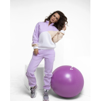 Сиреневый утепленный флисом спортивный костюм