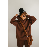 Коричневый женский спортивный костюм Seventeen 2021.5256