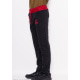 Черно-бордовые трикотажные спортивные штаны с аппликацией