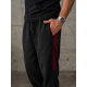 Черные утепленные штаны с боковыми вставками
