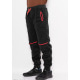 Черные трикотажные спортивные штаны на флисе с манжетами и контрастными вставками