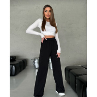 Черные трикотажные штаны с лампасами