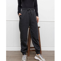 Темно-серые утепленные флисом джоггеры