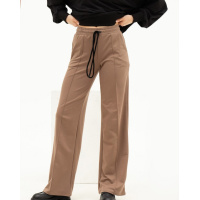 Коричневые широкие брюки со стрелками