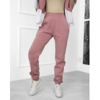 Розовые брюки-джоггеры на флисе