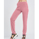 Рожеві трикотажні штани з кишенями