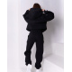 Штаны джоггеры черного цвета на флисе