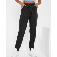 Темно-серые утепленные флисом спортивные штаны