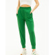 Зелені брюки трикотажні з декоративними манжетами