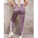 Свободные фиолетовые спортивные штаны с вставками
