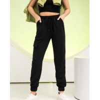 Черные трикотажные штаны карго