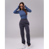 Брюки-джоггеры серого цвета на флисе