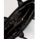 Чорна містка сумка із зернистої еко-шкіри