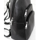 Чорний рюкзак з еко-шкіри