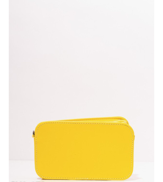 Желтая повседневная сумка из эко-кожи