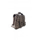 Серая сумочка в стиле ретро из прошитой эко-кожи на тонком ремешке