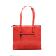 Красная фактурная сумка с декоративной перфорацией