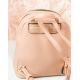 Рожевий шкіряний рюкзак зі знімним гаманцем