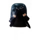 Чорний жіночий рюкзак з довгими китицями