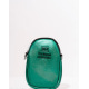 Зеленая маленькая овальная сумка из эко-кожи