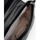 Черная дутая сумка с подвесным кошельком