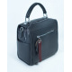 Темно-сіра каркасна квадратна сумка-валізка