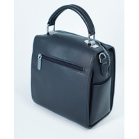 Темно-серая каркасная квадратная сумка-чемоданчик
