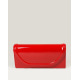 Красная сумка клатч из лаковой эко-кожи