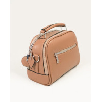 Темно-розовая сумка-чемоданчик из эко-кожи