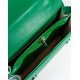 Зеленая каркасная стеганая сумка-чемоданчик
