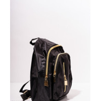 Чорний практичний маленький рюкзак з кишенями