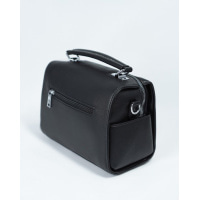 Чорна сумка-валізка з люверсами