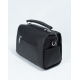 Черная сумка-чемоданчик с люверсами