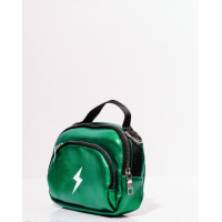 Зеленая ручная сумка-клатч из эко-кожи