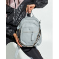 Сіра сумка-рюкзак з еко-шкіри