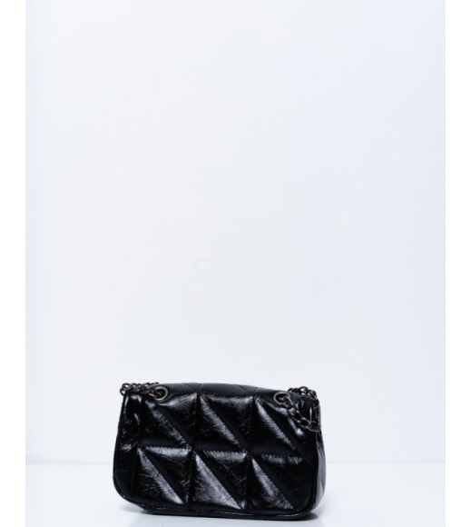 Чорна маленька сумочка з еко-шкіри на ланцюжку