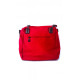 Червона жіноча сумочка з візерунком із металевих гудзиків