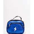 Ручна сумка-клатч кольору електрик з еко-шкіри