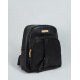 Черный вместительный рюкзак из эко-кожи