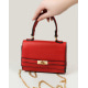 Червона фактурна маленька сумочка з ручкою