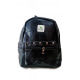 Черный рюкзак из эко-кожи с металлическими крестиками