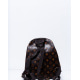 Коричневый принтованный рюкзак из эко-кожи